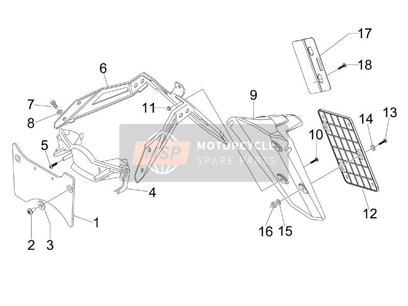 Gilera NEXUS 300 ie E3 2008 Rear Cover - Splash Guard for a 2008 Gilera NEXUS 300 ie E3