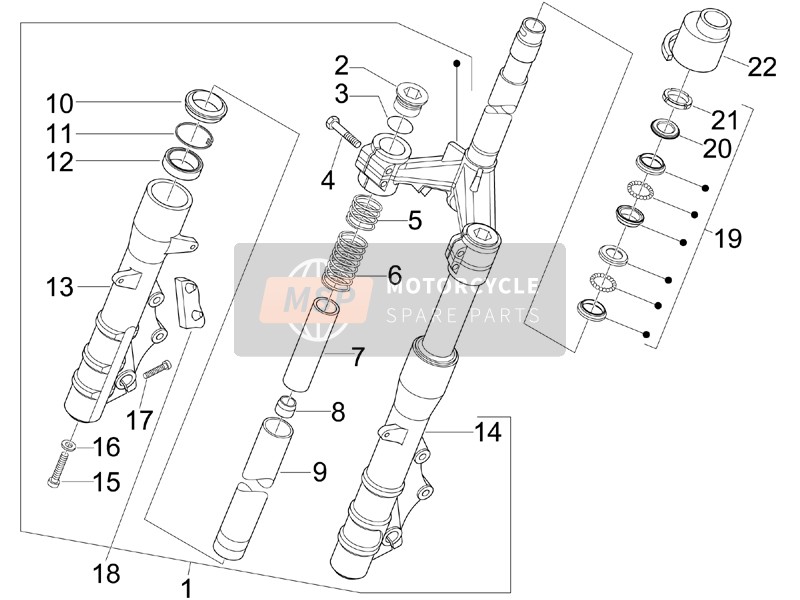 Fork/Steering Tube - Steering Bearing Unit