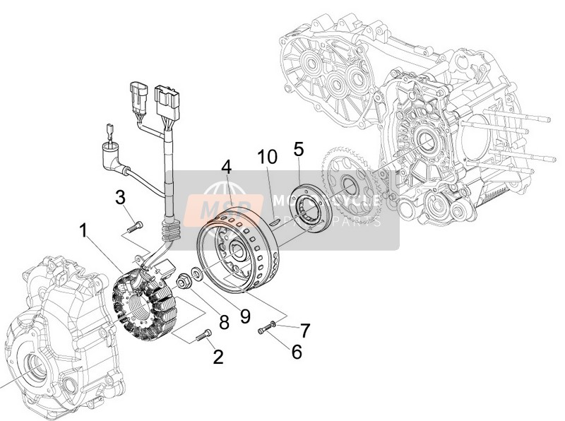 Gilera NEXUS 300 ie E3 2009 Schwungrad Magnetzünder für ein 2009 Gilera NEXUS 300 ie E3