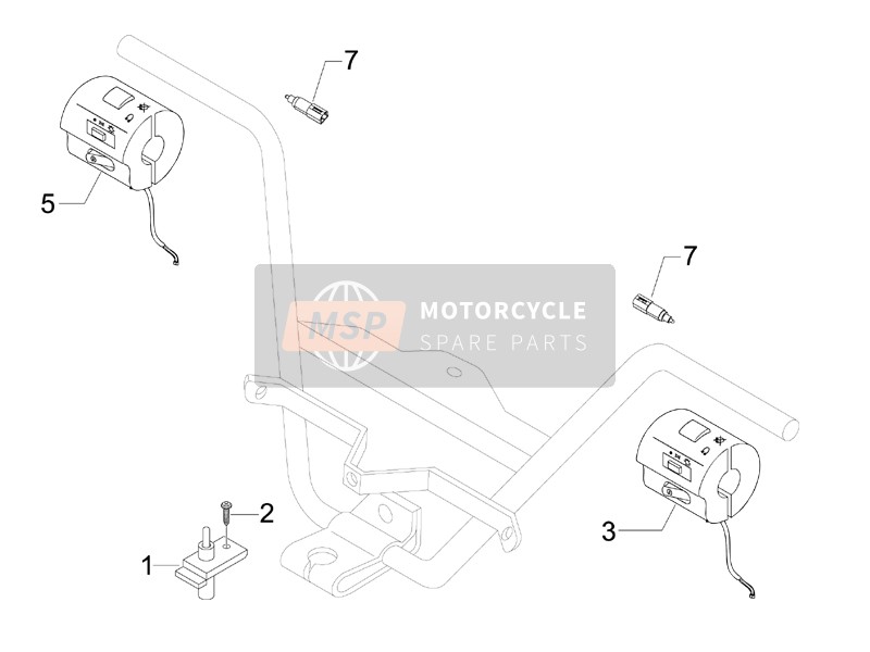 Gilera NEXUS 500 E3 2007 Selettori - Interruttori - Bottoni per un 2007 Gilera NEXUS 500 E3