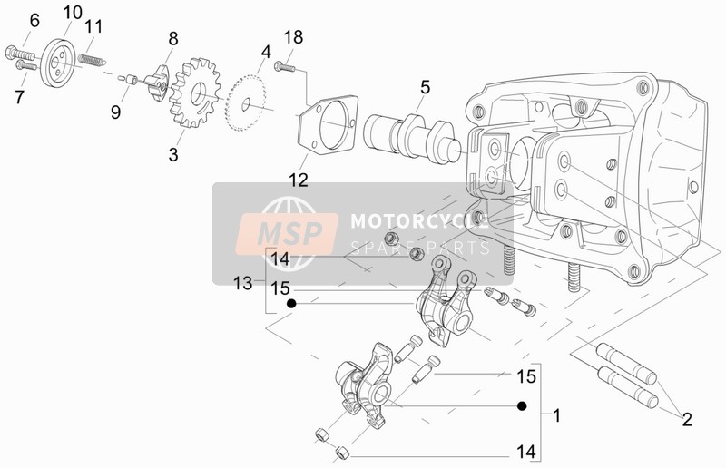 Gilera NEXUS 500 E3 2011 Unità di supporto per leve oscillanti per un 2011 Gilera NEXUS 500 E3