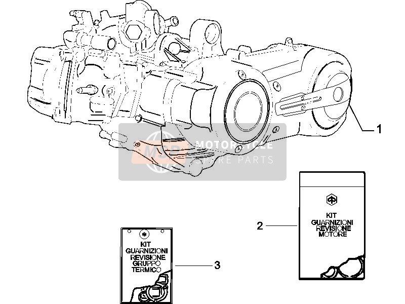 Gilera NEXUS 500 E3 (UK) 2006 Engine, Assembly for a 2006 Gilera NEXUS 500 E3 (UK)