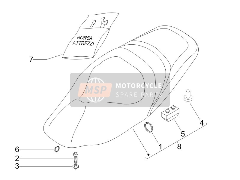 Gilera NEXUS 500 SP E3 2006 Sattel/Sitze für ein 2006 Gilera NEXUS 500 SP E3