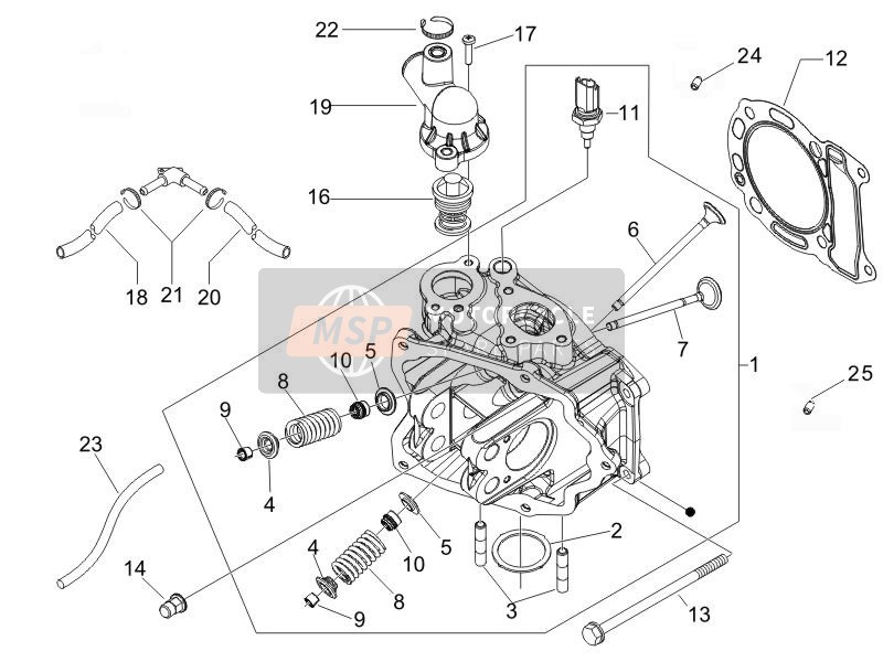 Gilera OREGON 250CC 2008 Unité principale - Soupape pour un 2008 Gilera OREGON 250CC