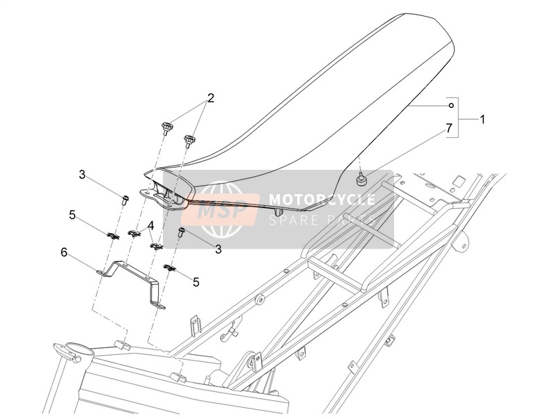 Gilera RCR 50 e4 2018 Saddle for a 2018 Gilera RCR 50 e4