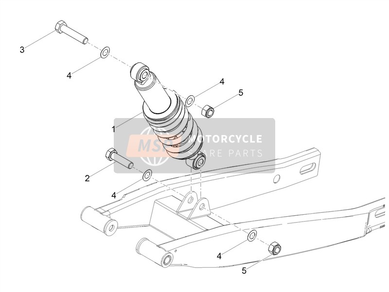 Gilera RCR 50 e4 2018 Ammortizzatore per un 2018 Gilera RCR 50 e4