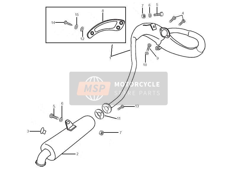 Gilera RCR 50 2006 Silencieux pour un 2006 Gilera RCR 50