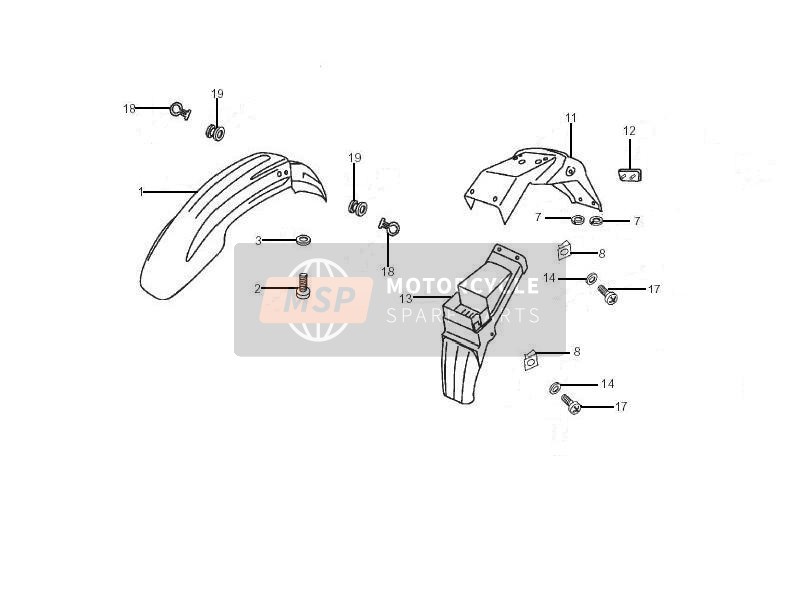 00H00711025, Vorderradkotflügel Vorne, Piaggio, 1