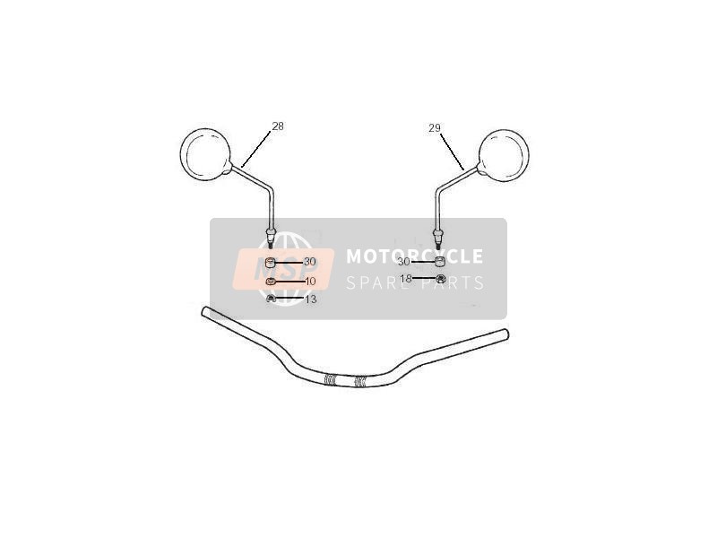 Gilera RCR 50 2006 Miroir de conduite/s pour un 2006 Gilera RCR 50