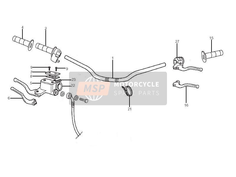 Gilera RCR 50 2006 Bigote Daliniano - Maestro cil. para un 2006 Gilera RCR 50