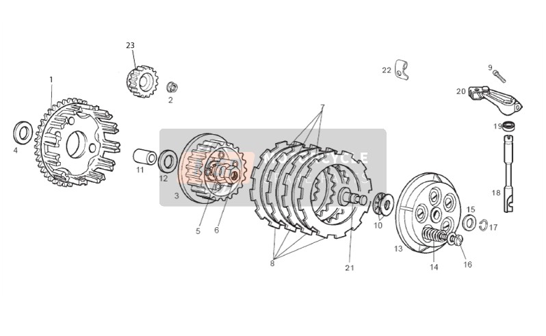 Gilera RCR 50 2011 Clutch for a 2011 Gilera RCR 50