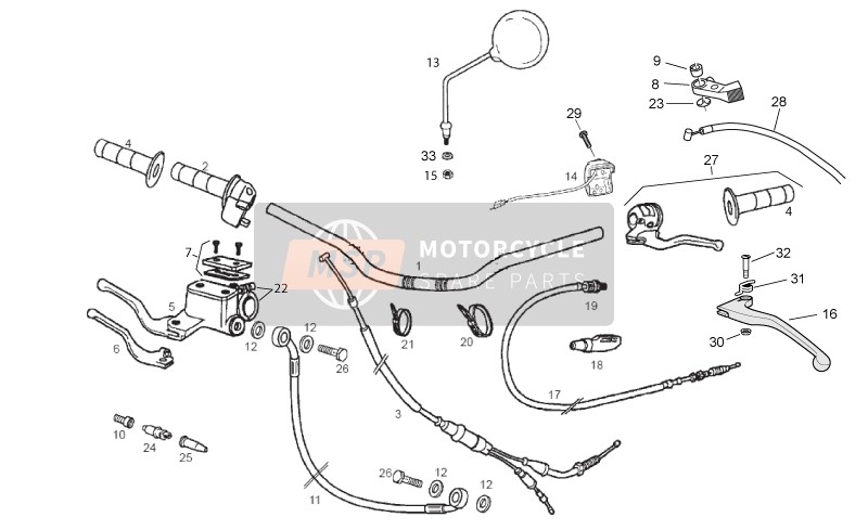 Gilera RCR 50 2011 Manubrio - Controlli per un 2011 Gilera RCR 50