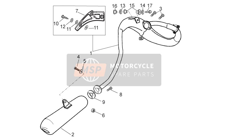 Gilera RCR 50 2011 Exhaust Pipe for a 2011 Gilera RCR 50