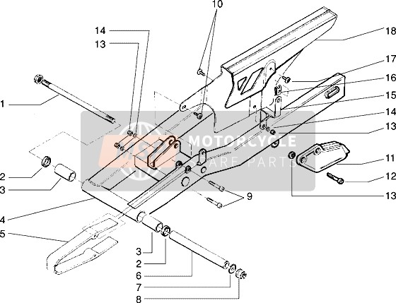 Gilera RK 50 2003 Rear Fork for a 2003 Gilera RK 50