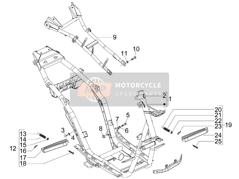 Gilera RUNNER 125 ST 4T E3 2010 Rahmen/Karosserie für ein 2010 Gilera RUNNER 125 ST 4T E3