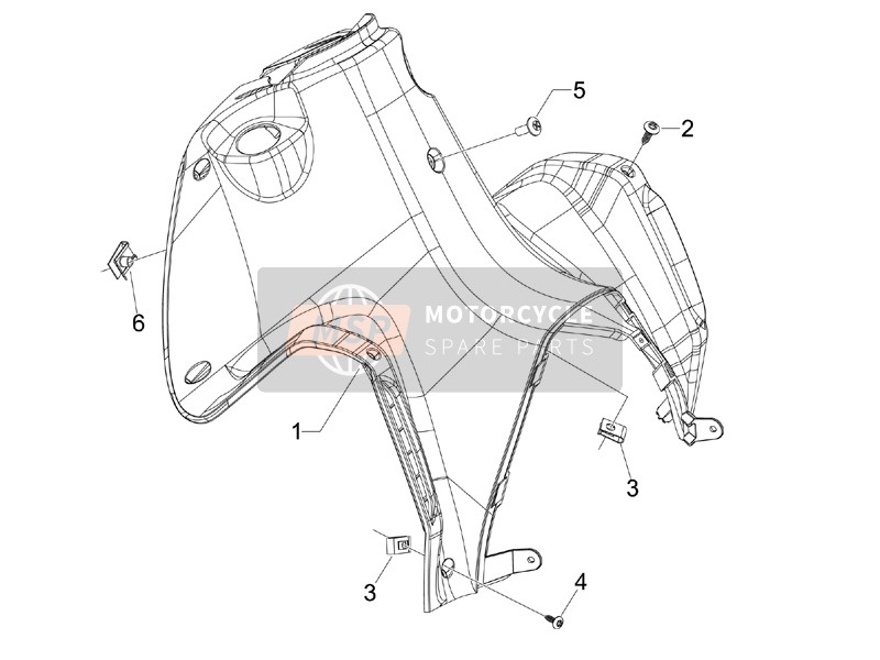 Gilera RUNNER 125 ST 4T E3 2010 Guanto anteriore-Scatola - Ginocchio-Pannello di guardia per un 2010 Gilera RUNNER 125 ST 4T E3