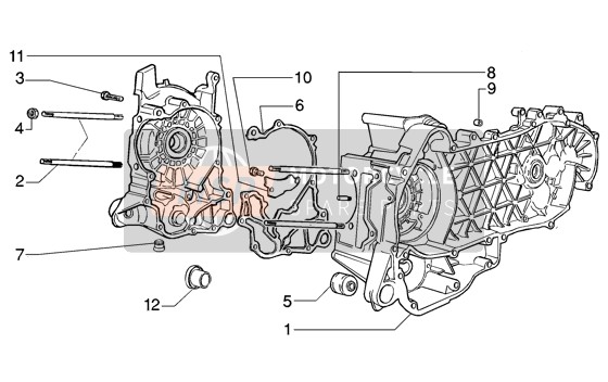 Gilera RUNNER 125 VX 4T 2003 Crankcase for a 2003 Gilera RUNNER 125 VX 4T