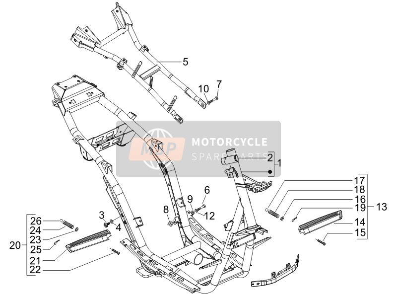 Gilera RUNNER 125 VX 4T RACE E3 2006 Cadre/Carrosserie pour un 2006 Gilera RUNNER 125 VX 4T RACE E3