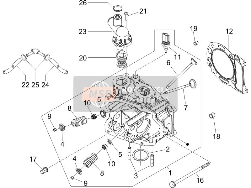 Gilera RUNNER 125 VX 4T RACE 2005 Unité principale - Soupape pour un 2005 Gilera RUNNER 125 VX 4T RACE