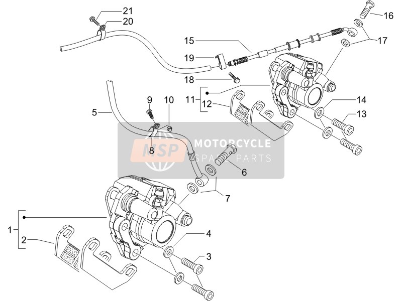 Gilera RUNNER 125 VX 4T RACE 2005 Tubi dei freni - Calibri per un 2005 Gilera RUNNER 125 VX 4T RACE