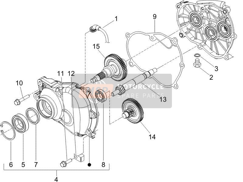 Gilera RUNNER 125 VX 4T SC (UK) 2007 Unità di riduzione per un 2007 Gilera RUNNER 125 VX 4T SC (UK)