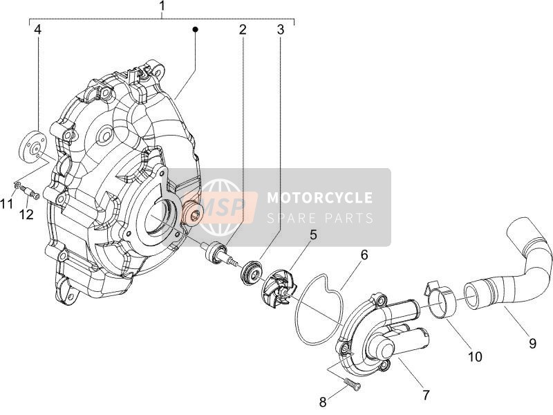 Gilera RUNNER 125 VX 4T (UK) 2005 Pompa di raffreddamento per un 2005 Gilera RUNNER 125 VX 4T (UK)