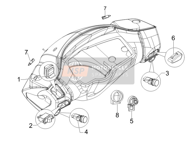 Gilera RUNNER 200 ST 4T E3 2010 Sélecteurs - Commutateurs - Boutons pour un 2010 Gilera RUNNER 200 ST 4T E3