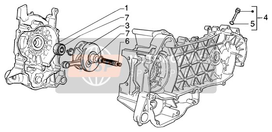 Gilera RUNNER 200 VXR 4T 2003 Crankshaft for a 2003 Gilera RUNNER 200 VXR 4T