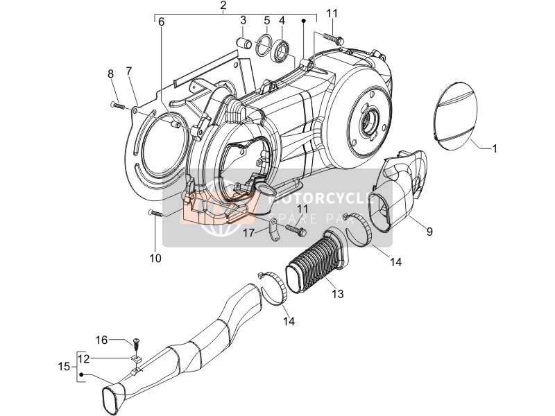 Gilera RUNNER 200 VXR 4T RACE E3 2006 Crankcase Cover - Crankcase Cooling for a 2006 Gilera RUNNER 200 VXR 4T RACE E3