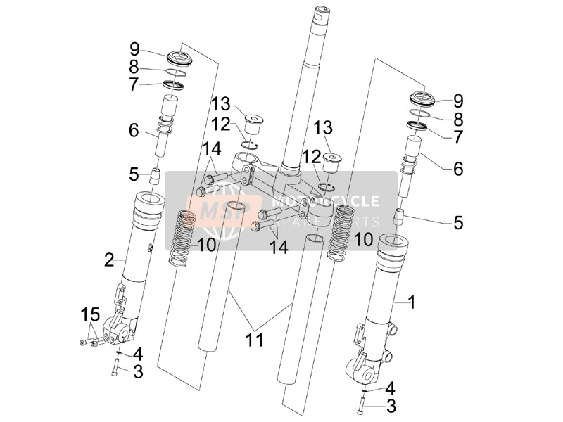 Gilera RUNNER 200 VXR 4T RACE E3 (UK) 2006 Fork Components (Kayaba) for a 2006 Gilera RUNNER 200 VXR 4T RACE E3 (UK)