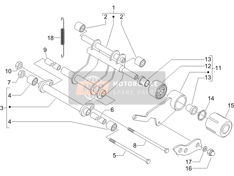 Gilera RUNNER 200 VXR 4T RACE 2006 Swing Arm for a 2006 Gilera RUNNER 200 VXR 4T RACE