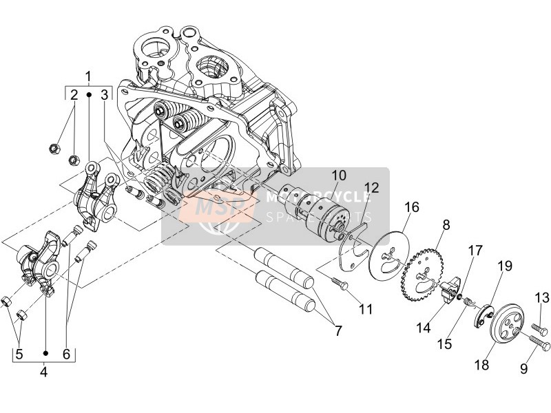 Gilera RUNNER 200 VXR 4T RACE (UK) 2006 Unità di supporto per leve oscillanti per un 2006 Gilera RUNNER 200 VXR 4T RACE (UK)