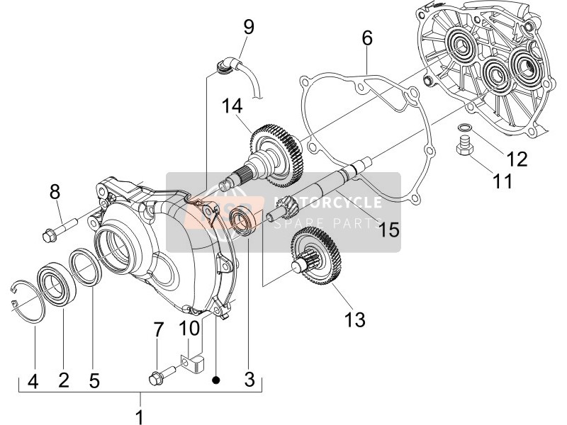 Gilera RUNNER 200 VXR 4T RACE (UK) 2006 Reduktionseinheit für ein 2006 Gilera RUNNER 200 VXR 4T RACE (UK)