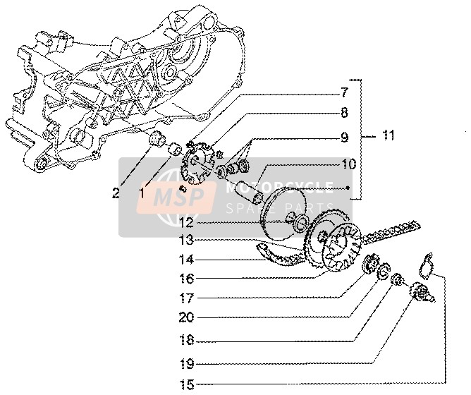 Gilera Runner 50 Poggiali 2000 Driving Pulley for a 2000 Gilera Runner 50 Poggiali