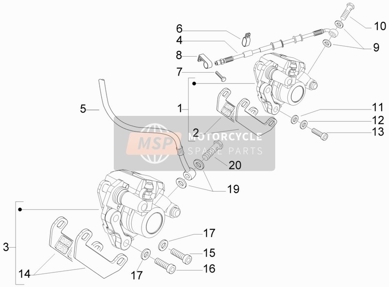 949652, Hydraulic Brake Pipe, Piaggio, 1