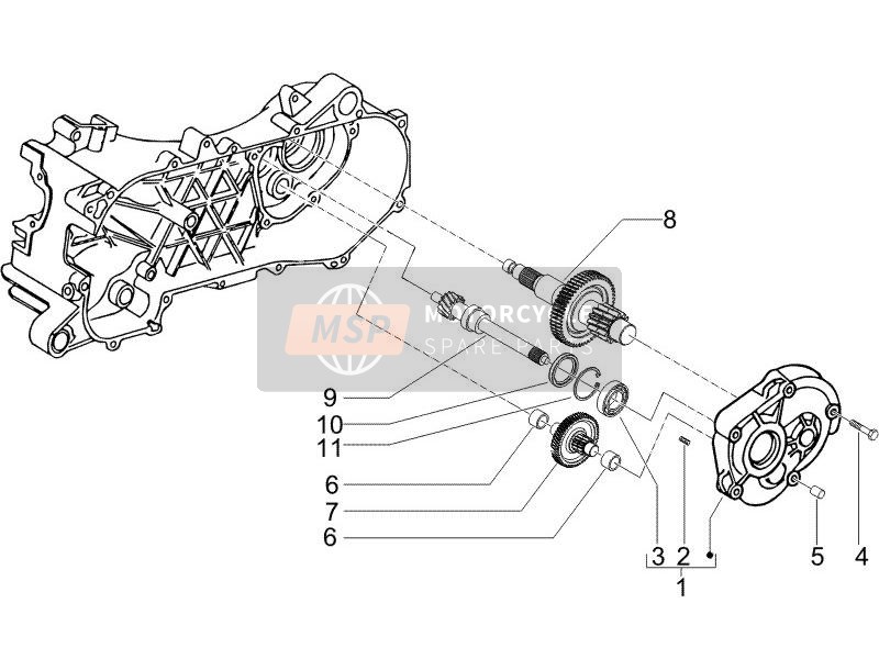 Gilera RUNNER 50 PURE JET 2005 Unità di riduzione per un 2005 Gilera RUNNER 50 PURE JET