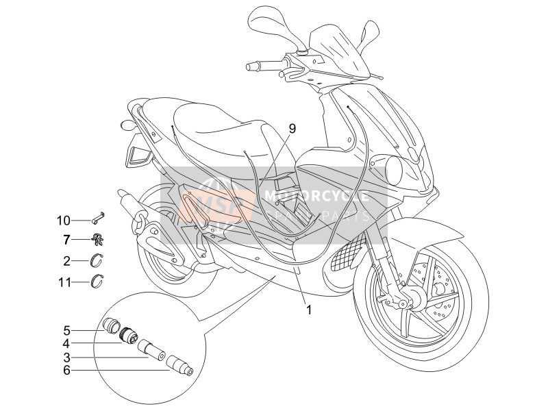 Gilera RUNNER 50 PURE JET RACE 2005 Transmissies voor een 2005 Gilera RUNNER 50 PURE JET RACE