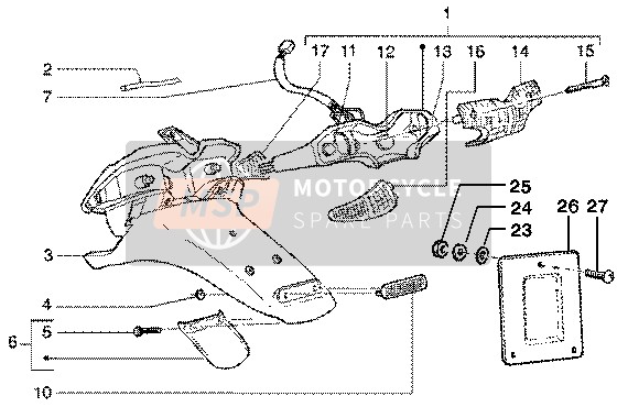 Gilera Runner 50 SP 2000 Fanale posteriore per un 2000 Gilera Runner 50 SP