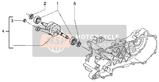 Gilera Runner 50 SP 2003 Crankshaft for a 2003 Gilera Runner 50 SP