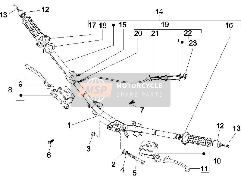 Gilera Runner 50 SP 2006 Manubrio - Maestro cil. per un 2006 Gilera Runner 50 SP