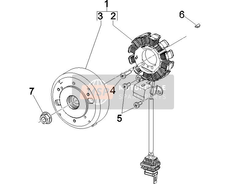 Gilera Runner 50 SP 2007 Magneti del volano per un 2007 Gilera Runner 50 SP