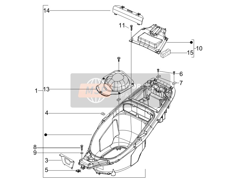 Gilera Runner 50 SP 2007 Helmet Housing - Under Saddle for a 2007 Gilera Runner 50 SP