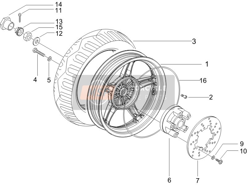 Roue arrière