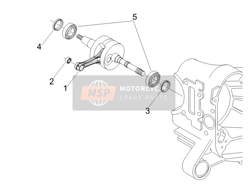 Gilera Runner 50 SP 2009 Crankshaft for a 2009 Gilera Runner 50 SP