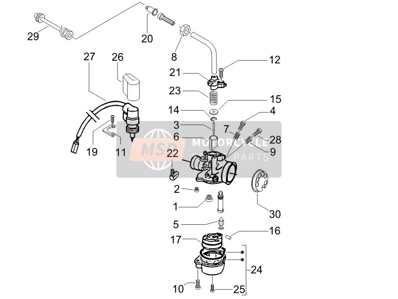 Gilera RUNNER 50 SP SC 2006 Carburettor'S Components for a 2006 Gilera RUNNER 50 SP SC