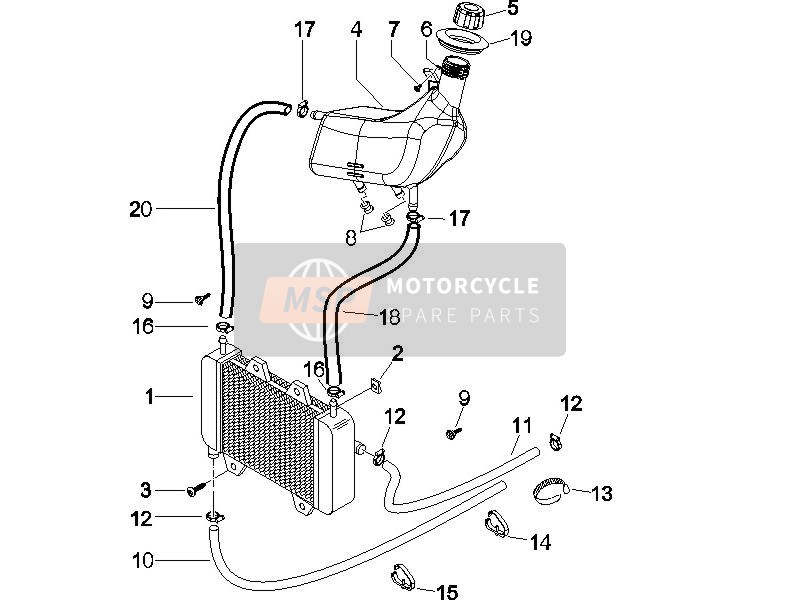 Gilera RUNNER 50 SP SC 2006 Cooling System for a 2006 Gilera RUNNER 50 SP SC