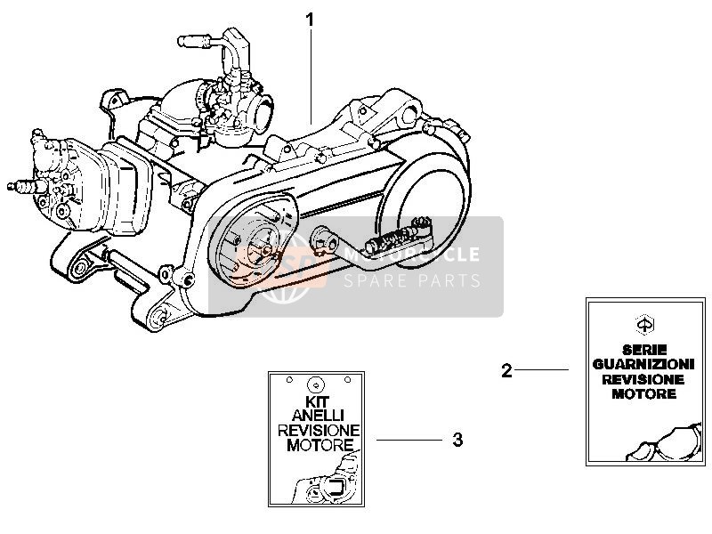 Gilera Runner 50 SP (UK) 2005 Moteur, Assemblée pour un 2005 Gilera Runner 50 SP (UK)