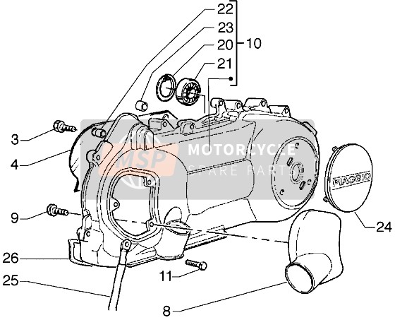 Gilera Runner VXR 2002 Crankcase Cooling for a 2002 Gilera Runner VXR