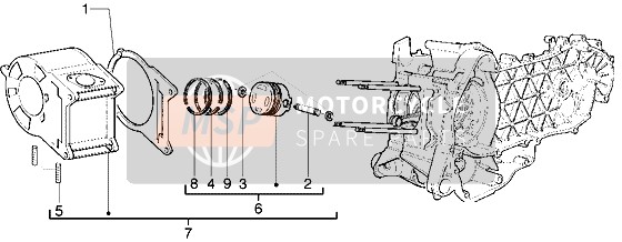 Gilera Runner VXR 2000 Cylinder-Piston-Wrist Pin, Assembly for a 2000 Gilera Runner VXR