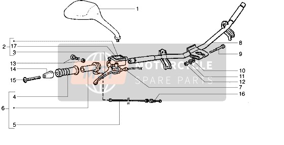 Gilera Runner VXR 2000 Handlebars Component Parts for a 2000 Gilera Runner VXR